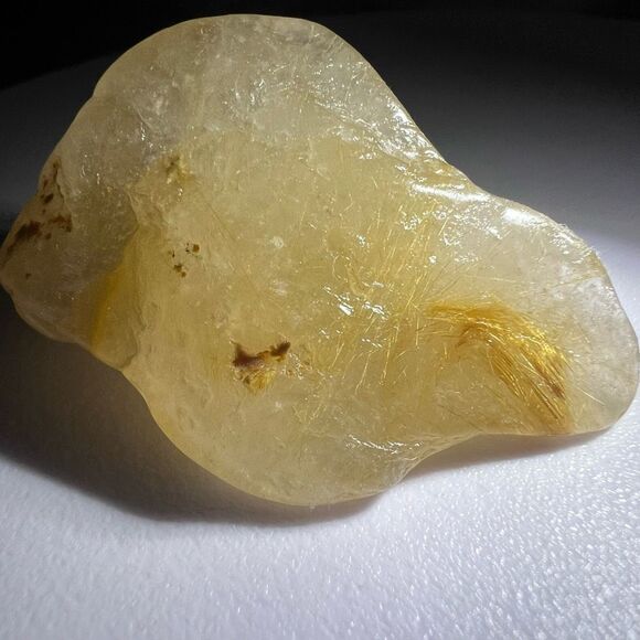 Golden Rutilated Quartz Crystal Freeform (#11) - Picture 3 of 14
